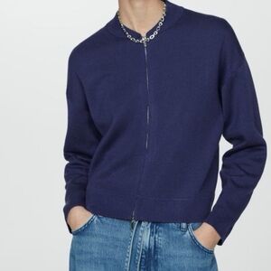 Nwt Mango zip front knit cardigan jacket